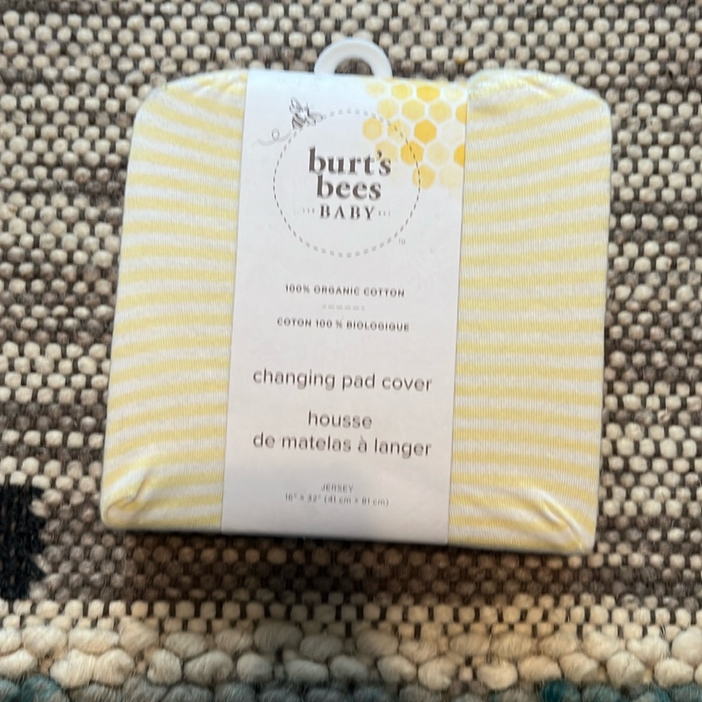 Burt’s bees organic changing pad cover NWT